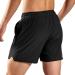 Haimont Men's 5 Inch Dry Fit Running Shorts with Pockets - Water Resistant & Lightweight | Gym Workout Exercise Shorts - Black (Small) - Buy Online on SooperMarket.com