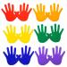K-Roo Sports Set of Six Colorful Hand-Shaped Floor Markers - Non-Slip Rubber Pairs of Handprints for School, Gym Class, Gymnastics, Dance, Karate, Classroom, Includes Mesh Bag