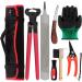 Swpeet 8pcs Professional farrier tool value kit with roll pack horses hoof trimmer scissors hoof cutter farrier rasp file and rubber gear hoof pliers