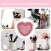 Veeteah Silicone Makeup Brush Cleaner Bowl - Heart Shape Silicone Make up Brush Cleaner - Portable Washing Tool for Brushes Sponges Brush Cleaning Pad pink - Buy Online on SooperMarket.com