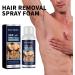 Men Hair Removal cream Spray Natural Permanent Hair Removal Spray for Face Underarm Arm Leg Non-Irritating Depilatories Product - Buy Online on SooperMarket.com
