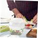 HOLIDYOYO Box Box Lunchbox Bento Container Lunch Boxes Lunch Holder White Compartment Box Pp Double Layer 15.8X15.8X14.3CM 10TUI4923B White 15.8X15.8X14.3CM - Buy Online on SooperMarket.com
