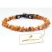 Premium Amber Necklace for Dogs & Cats | Leather Clasp | Flea & Tick Protection 30-35cm - Buy Online on SooperMarket.com