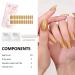 Semi Cured Gel Nail Strips Gel Nail Stickers - 20 Pcs Nail Stickers for Nail Art - Soft Self-Adhesive Gel Nail Wraps Easy Apply & Remove for Salon-Quality Manicure Kit (UV/LED Lamp Required)(BSS-0340) - Buy Online on SooperMarket.com