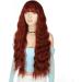 YEESHEDO Long Auburn Red Wigs for Women - 28 Natural Curly Wavy Synthetic Hair with Fringe for Daily Wear or Halloween Cosplay - Buy Online on SooperMarket.com