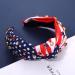 Patriotic Rhinestone Cross Headband - 4th of July Crystal Twist Hair Accessory - Buy Online on SooperMarket.com