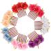 7 Pack Fake Rose Flower Hair Combs Hairpins for Women - Bridal Wedding Beach Party Hair Accessories - Buy Online on SooperMarket.com