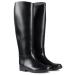 HORZE Chester Kids Sturdy Rubber Equestrian Horse Riding Tall Dress Boots Black 1.5 Big Kid