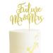Arthsdite 1Pc Future Mr and Mrs Cake Topper Bridal Shower Cake Pick Decorations- for Wedding Engagement Theme Party Decoration Bachelor Party Decorations Supplies - Gold Glitter