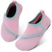 JIASUQI Kids Boys Girls Water Shoes Quick Dry Barefoot Aqua Socks for Beach Swimming Pool 13/13.5 UK Child Pink N