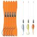 THKFISH Fishing Ready Texas Rigs for Bass Fishing Leaders with Weights Hooks Rigged Line Kit Pre Rigged Texas Rig 5PCS SINKER 1/4 oz 1/0# Hooks