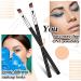 Angled Eyeliner Brush Set - Slanted Flat Angle Eye Liner & Eyebrow Brush Duo for Precision Makeup Application - Synthetic Bristles for Gel, Powder, Liquid, Cream Liners - Black - Buy Online on SooperMarket.com