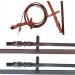 HKM rein with rubber cover brown m
