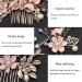 4-Piece Light Pink Gold Wedding Hair Comb Set | Rhinestone Bridal Hair Clips | Elegant Wedding Accessories - Buy Online on SooperMarket.com