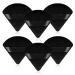 WLLHYF 6 Pieces Triangle Powder Puff Face Makeup Sponge with Strap Soft Velour Powders Puffs for Mineral Powder Cosmetic Loose Powder Body Powder Wet Dry Foundation Beauty Tool Black-6pcs