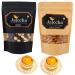 Jaiccha Ghasitaram Diwali Gifts Chocolate - Pack of 2 Nutties and Almond Pouches Small 200 GMS with 2 T-Lites