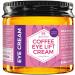 Coffee Eye Lift Cream by Leven Rose 100% Natural, Reduces Puffiness, Brightens Tired Eyes & Dark Circles, Anti Aging, Firming, Collagen Building, Deep Hydrating Wrinkle Creme 1 oz