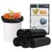Fyy garbage bags waste bags | 5 roll |100 pieces |Waste bags garbage bags 3l 5l 8l 9l 10L garbage bags for bathroom kitchen bedroom toilet office black - 4 gallons 45*50 cm -4 gallons (100 black)