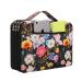 YZK 200 Slots Colored Pencil Case-Twill Oxford Pencil Holder with Zipper Closure Colored Pencil Orangizer for Watercolor Pens or Makers Large Capacity Pencil Case for Artist or Student (Black Flower) A Black Flower 200 Slots