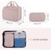 BAGSMART Travel Toiletry Bag for Women - Water-Resistant Makeup Organizer with Hanging Hook, Pink - Buy Online on SooperMarket.com