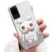 Tivenfezk nadoli for samsung galaxy s20 ultra hare hidden stand shell caricature glitter rabbits stand soft silicone bling cell phone case transparent protective cover samsung galaxy s20 ultra clear