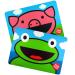 TUM TUM Mega Size Kids Placemat Bundle 2 x Childrens Placemats Wipeable 45cm x 33cm BPA Free - Pig & Frog Oink & Ribbit