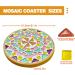 Glass Mosaic Coaster Kit - 6.1 Bamboo Coaster for Adults - Mixed Color Craft Materials for Home Decoration and Gifts - Buy Online on SooperMarket.com