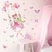 Wondever Girl on Swing Wall Stickers - Peel and Stick Butterfly Flower Ballons Wall Decals for Girls Bedroom and Nursery - Buy Online on SooperMarket.com