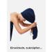 Sowel Organic Cotton Hair Turban Towel - Unisex Navy Blue - 100% Eco-Friendly Button Closure - Buy Online on SooperMarket.com