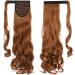Clip in Ponytail Extension Wrap Around for Women Long Synthetic Natural Wavy Curly Hair Pony Tail Hair Extensions 17 inch Light Auburn - Buy Online on SooperMarket.com