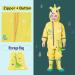 Fewlby Kids Puddle Suit Rain Suit Waterproof Hooded Raincoat L Size 4-5 Years Light Yellow - Buy Online on SooperMarket.com