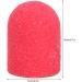 Nail Sanding Drill Bit 0.5 X 0.7in Easy To Store High Strength Nail Polishing Sanding Head Fine Sandpaper with Shaft for Grinding(Big red) - Buy Online on SooperMarket.com
