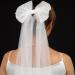 Bridal Hair Bow Veil with Pearl Barrette - Wedding & Bachelorette Party Decorations - Buy Online on SooperMarket.com