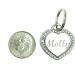 Custom Engraved Stainless Steel Pet ID Bling Tag with Rhinestones - Personalized Heart Shape for Dogs and Cats - Buy Online on SooperMarket.com