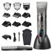 Hatteker Professional Hair Clipper Cordless Clippers Hair Trimmer Beard Trimmer Shaver Detail Trimmer Hair Cutting Kit for Men Waterproof Black 14 Piece Set