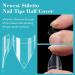 500PCS Short Stiletto Nail Tips for Acrylic Nails - Clear Almond Fake Nails - Half Cover Nail Extension Tips - 10 Sizes with Box - Buy Online on SooperMarket.com