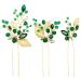 Crystal Wedding Hair Pins Emerald Green Rhinestone Gold Leaf Vine Bridal Hair Piece Accessories for Party Women Girls (Pack of 3) (Emerald Green)