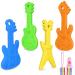 Meartchy 4 Pack Baby Teething Toys Cartoon Guitar Teether Toys for Baby Infants Silicone Chew Toy for Babies 0-24 Months