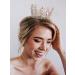SweetV Rose Gold Queen Crown | Iridescent Crystal Birthday Cake Topper | Costume Tiaras for Wedding Halloween Baby Shower - Buy Online on SooperMarket.com