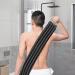 Dual-Sided Body Scrubber Sponge Back Exfoliator - Shower Loofah for Bath - 70x12cm Black - Buy Online on SooperMarket.com