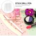 Lurrose 30th Sticky Pen Manicure Pencil - White French Strass Picker & 5D Wax Stickpin for Perfect Nail Art - Buy Online on SooperMarket.com