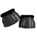 LeMieux Black Fleece Rubber Bell Overreach Horse Boots - Protective Gear and Training Equipment - Equine Boots Wraps & Accessories Medium Black Fleece Rubber Bell