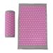 Acupuncture massage yoga mat acupressure massage pillow pillow acupuncture and pillow set for back neck and sciatic nerve pain (light gray pink buckle)