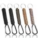 5 pieces of key rings Paracord with carabiner hook braided lanyard for cycling mountaineering car keys bottle camping hiking outdoor hiking backpack
