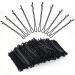 Vlasy 220 Count Bobby Pins  Black Wave Style Hair Pins  Invisible Hair Clips Bulk Hair Accessories for Women and Girls  Hair Grips Suitable for All Hair Types 220 Count (Pack of 1) Black