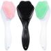 Handheld Silicone Face Scrubber Exfoliator Ooloveminso 3 PC Face Brushes for Cleansing and Exfoliating Manual Facial Cleansing Brush Gentle Soft Face Wash Brush for Sensitive Delicate Dry Skin