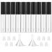 GTHER 10PCS 10ML Empty Lip Gloss Containers Tube with Wand  Refillable Lip Balm Bottles  Lipstick Sample Container and Funnel and Rubber Stoppers for Girls DIY Lip Samples  Black Top