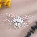 Vatocu Flower Bride Wedding Hair Comb Pearl Headpieces Silver Crystal Bridal Hair Accessories for Women and Girls - Buy Online on SooperMarket.com