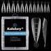 Kalolary 120pcs clear dual nail system form MOOLD ACYLL stiletto nail extension tips nail art manicure tools 12 sizes with scale drop shape