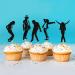 Blumomon 30pcs Jazz Cupcake Toppers Dance Party Cake Decoration Black Glitter Tap Dancers Cupcake Picks Music Dancer Cupcake Picks for Birthday Parties Wedding Party Decorations Disco-4 - Buy Online on SooperMarket.com